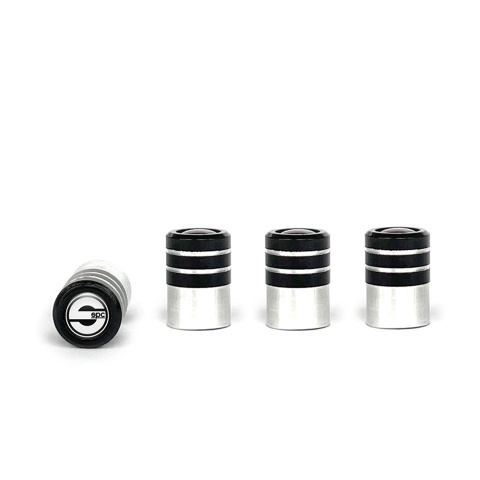 Sparco Valve Caps Tire Black - Aluminum 4 pcs Black Silicone Sticker