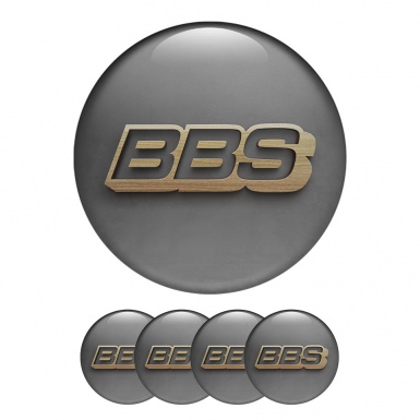 BBS Center Hub Dome Stickers Gray Dream