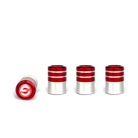 Sparco Valve Steam Caps Red - Aluminum 4 pcs Red Silicone Sticker
