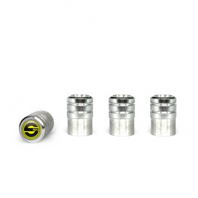 Sparco Valve Caps Aluminum 4 pcs Yellow Silicone Sticker