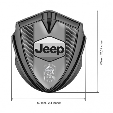 Jeep Badge Self Adhesive Graphite Dark Carbon Grey Logo Offroad Edition