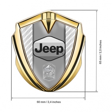 Jeep Fender Emblem Badge Gold White Carbon Grey Logo Offroad Motif