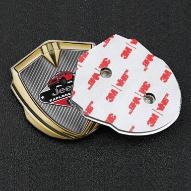 Jeep Bodyside Domed Emblem Gold Light Carbon Wrangler Edition