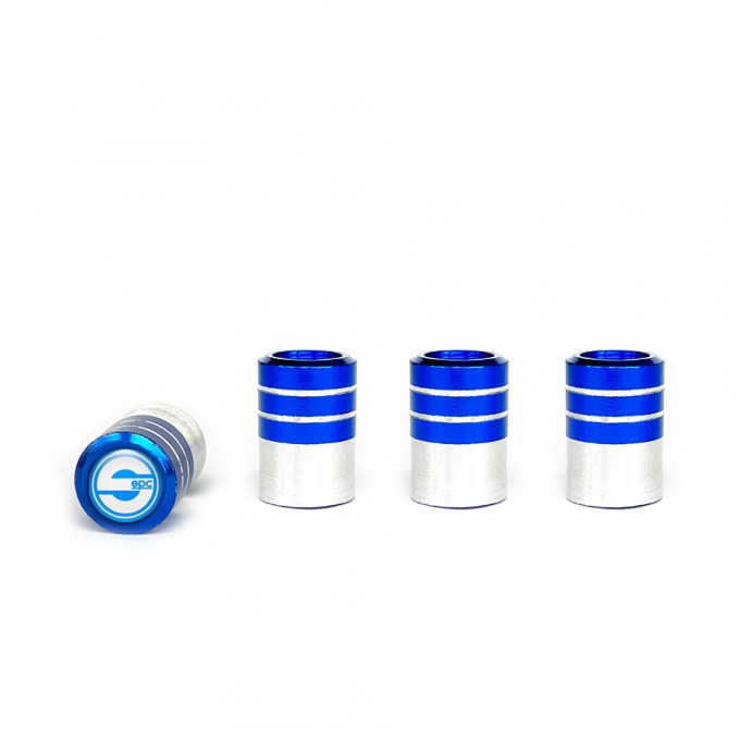 Sparco Tyre Valve Caps Blue - Aluminium 4 pcs Blue Silicone Sticker