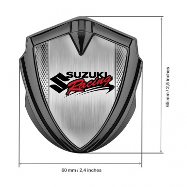 Suzuki Badge Self Adhesive Graphite Center Panel Racing Logo Edition