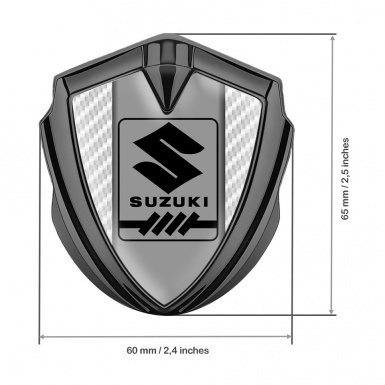 Suzuki Emblem Self Adhesive Graphite White Carbon Black Gearshift Logo