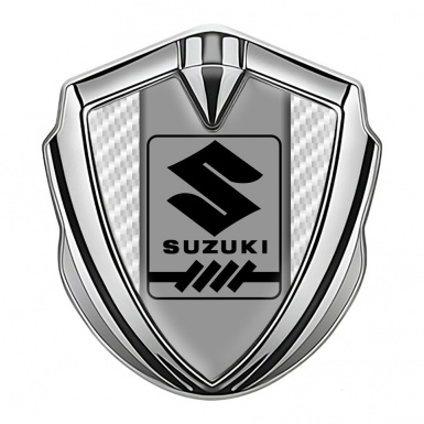 Suzuki Emblem Self Adhesive Silver White Carbon Black Gearshift Logo
