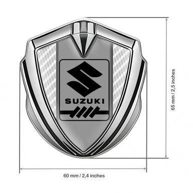 Suzuki Emblem Self Adhesive Silver White Carbon Black Gearshift Logo
