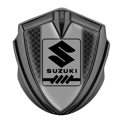 Suzuki Bodyside Domed Emblem Graphite Dark Squares Black Gearshift Logo
