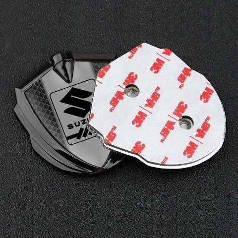 Suzuki Bodyside Domed Emblem Graphite Dark Squares Black Gearshift Logo