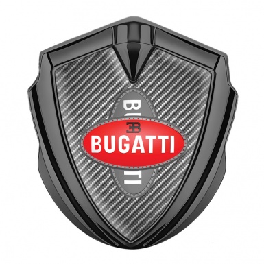 Bugatti Bodyside Domed Emblem Graphite Light Carbon Crossed Logo Edition