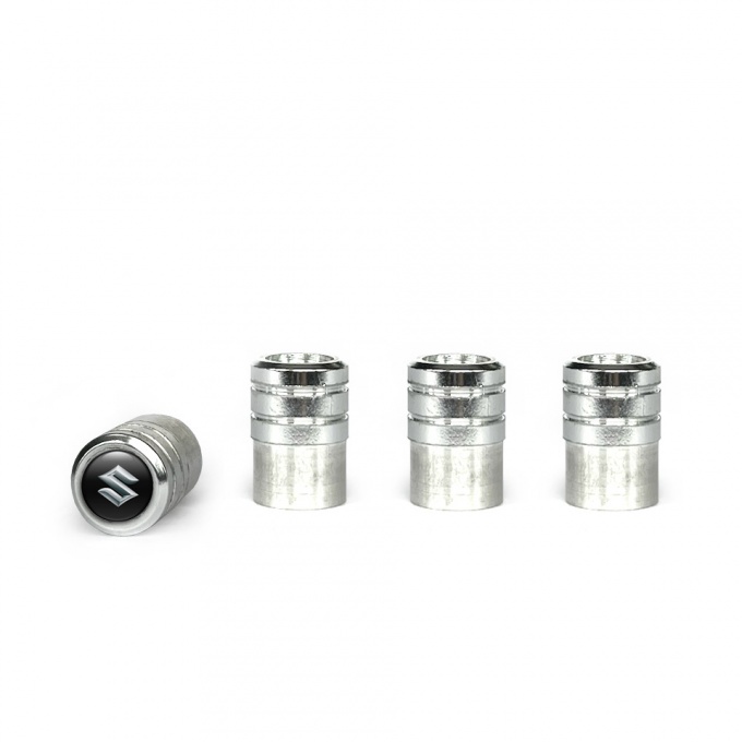 Suzuki Valve Caps Aluminium 4 pcs 3D Logo