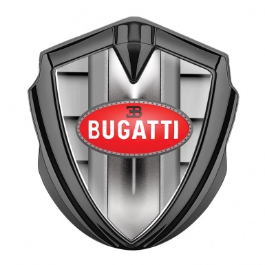 Bugatti Metal Domed Emblem Graphite Front Grille Effect Italian Design