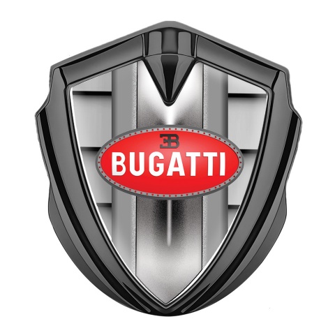 Bugatti Metal Domed Emblem Graphite Front Grille Effect Italian Design