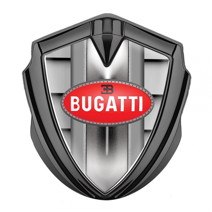 Bugatti Metal Domed Emblem Graphite Front Grille Effect Italian Design
