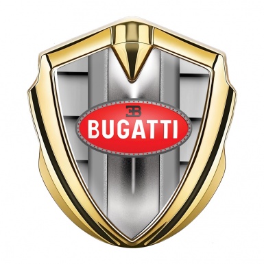 Bugatti Metal Domed Emblem Gold Front Grille Effect Italian Design
