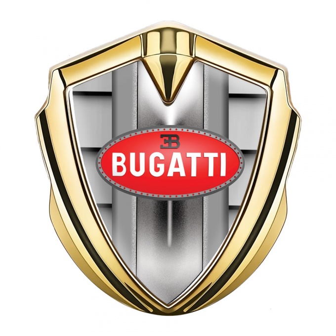 Bugatti Metal Domed Emblem Gold Front Grille Effect Italian Design