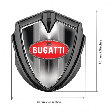 Bugatti Emblem Fender Badge Graphite Grey Elements Italian Motif