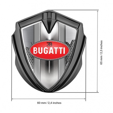 Bugatti Fender Emblem Badge Graphite Broken Steel Italian Edition