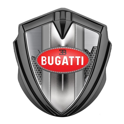 Bugatti Fender Emblem Badge Graphite Broken Steel Italian Edition
