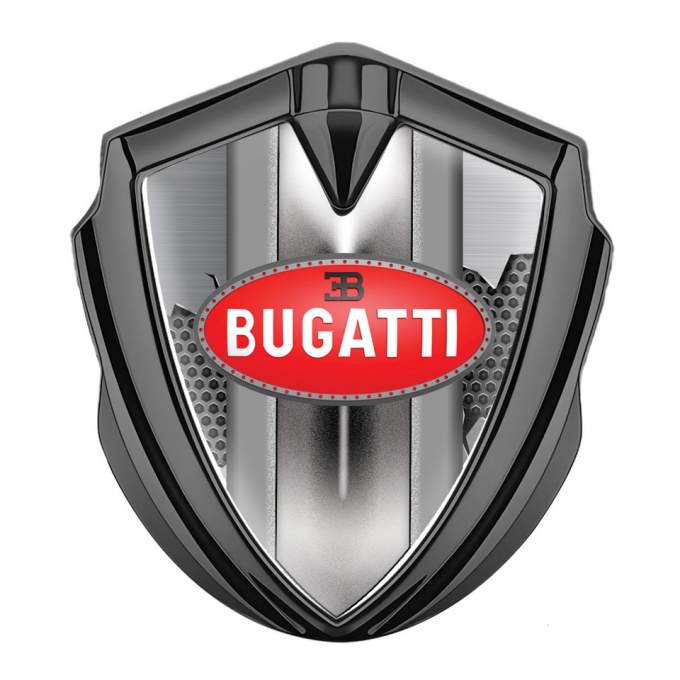 Bugatti Fender Emblem Badge Graphite Broken Steel Italian Edition