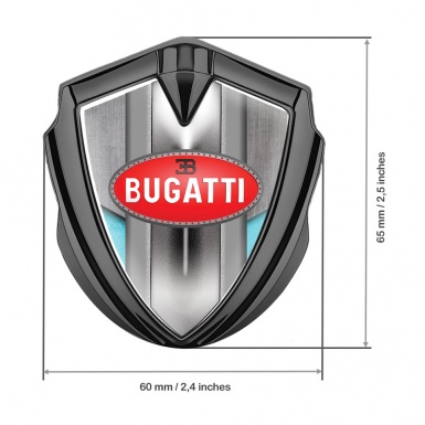 Bugatti Emblem Trunk Badge Graphite Turquoise Elements Italian Design