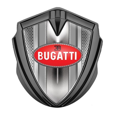 Bugatti Emblem Badge Self Adhesive Graphite Light Grate Classic Red Logo