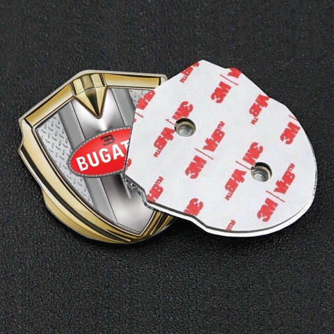 Bugatti Metal Emblem Self Adhesive Gold Treadplate Classic Logo Design
