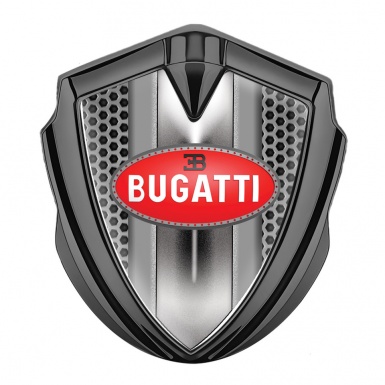 Bugatti Fender Emblem Badge Graphite Honeycomb Classic Logo Edition