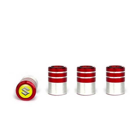 Suzuki Valve Steam Caps Red - Aluminium 4 pcs Yellow