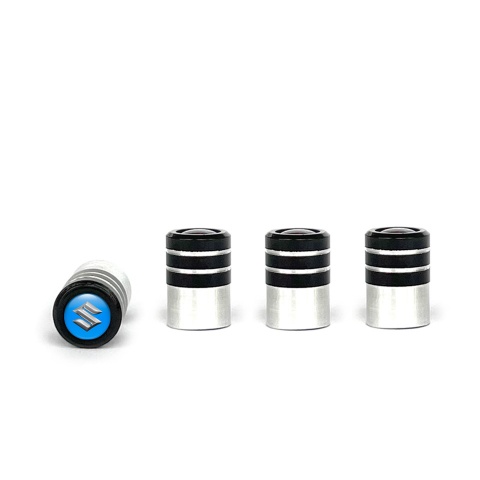 Suzuki Valve Caps Tire Black - Aluminium 4 pcs Blue