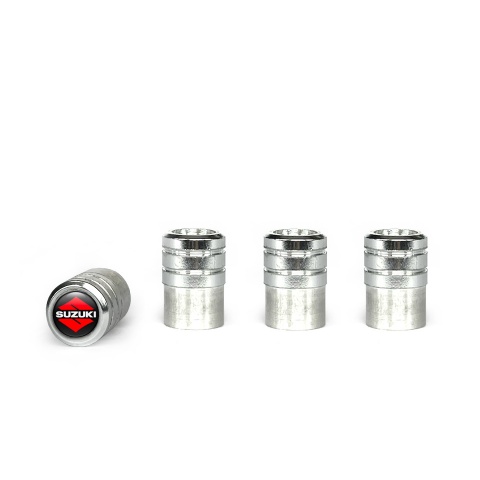 Suzuki Valve Caps Aluminium 4 pcs Black S Logo