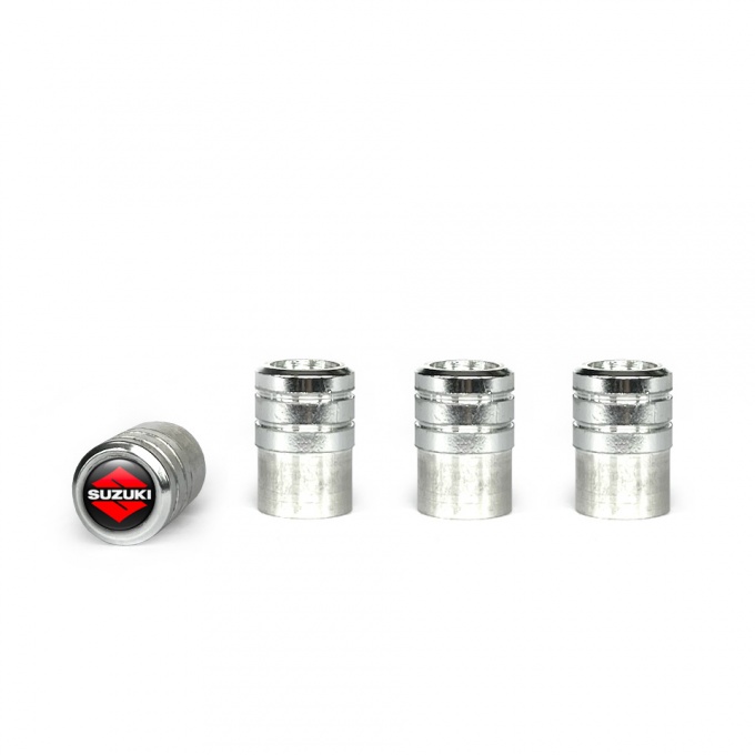 Suzuki Valve Caps Aluminium 4 pcs Black S Logo