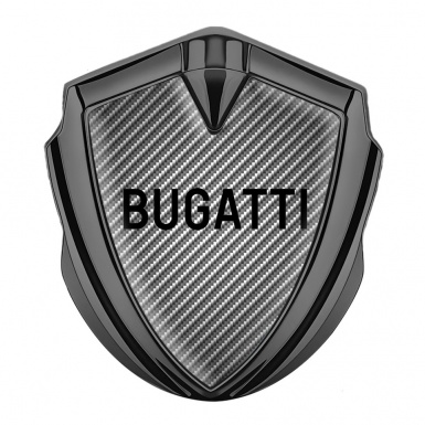 Bugatti Metal Domed Emblem Graphite Light Carbon Grey Logo Design