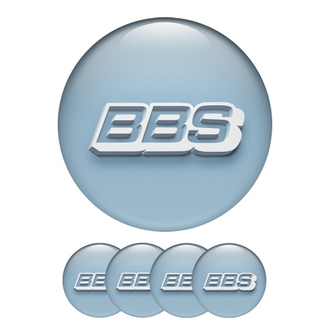 BBS Center Hub Dome Stickers Baby Blue Line