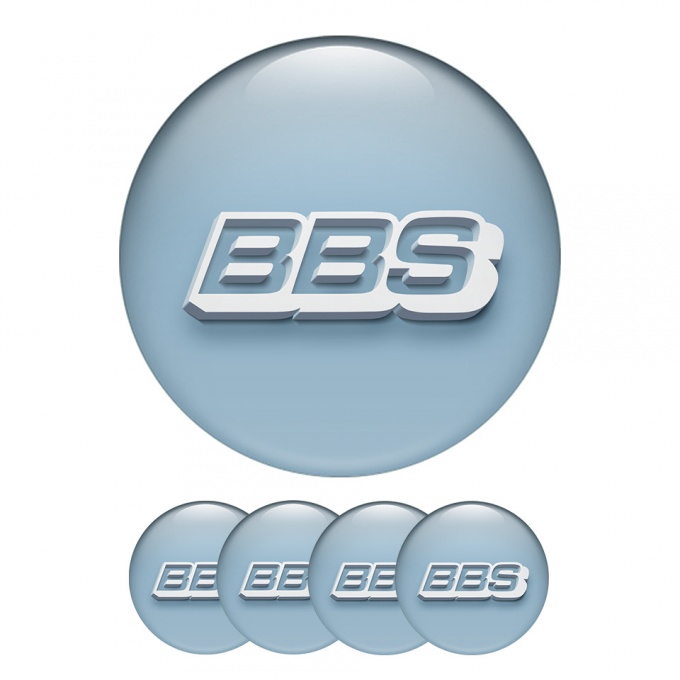 BBS Center Hub Dome Stickers Baby Blue Line