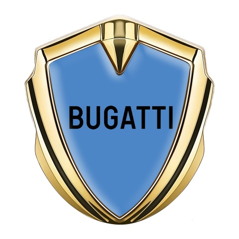 Bugatti Badge Self Adhesive Gold Dark Blue Black Logo Design