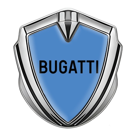 Bugatti Badge Self Adhesive Silver Dark Blue Black Logo Design