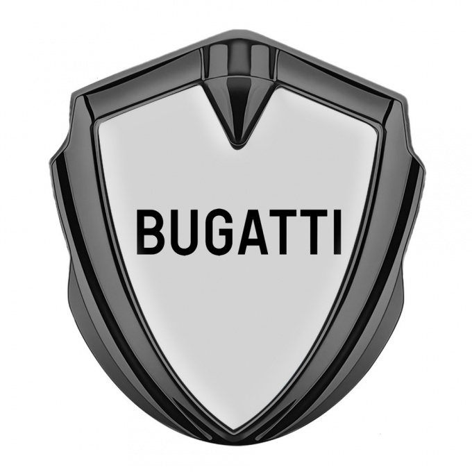 Bugatti Emblem Badge Self Adhesive Graphite Moon Grey Black Logo Design