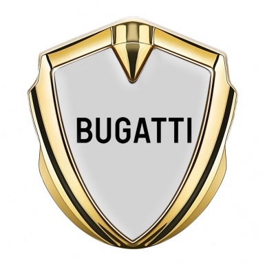 Bugatti Emblem Badge Self Adhesive Gold Moon Grey Black Logo Design