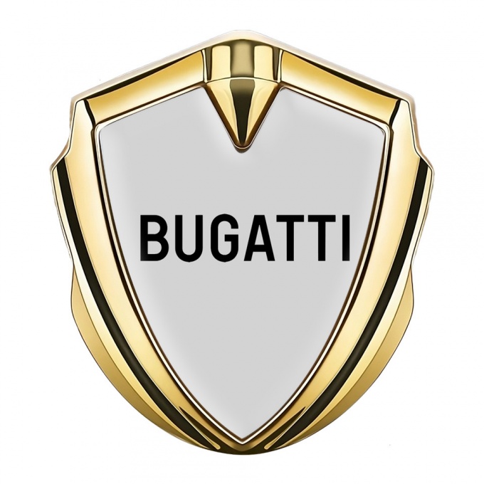 Bugatti Emblem Badge Self Adhesive Gold Moon Grey Black Logo Design