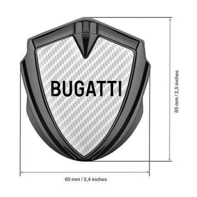 Bugatti Emblem Fender Badge Graphite White Carbon Black Logo Design