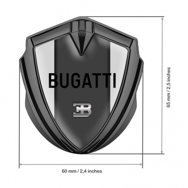 Bugatti Bodyside Domed Emblem Graphite Moon Grey Light Logo Design
