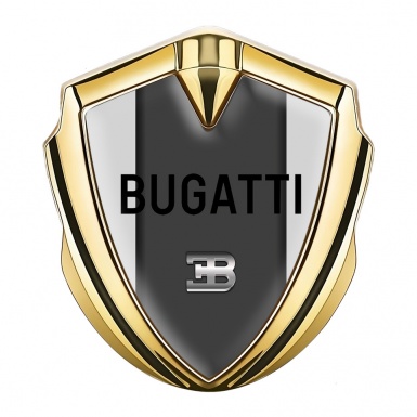 Bugatti Bodyside Domed Emblem Gold Moon Grey Light Logo Design
