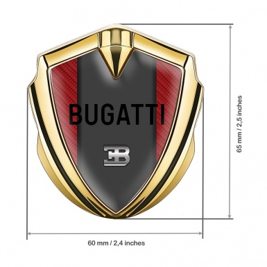 Bugatti 3d Emblem Badge Gold Red Carbon Grey Logo Edition