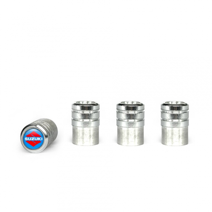 Suzuki Valve Caps Aluminium 4 pcs Blue S Logo