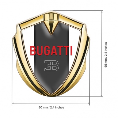 Bugatti Emblem Car Badge Gold White Frame Crimson Logo Edition
