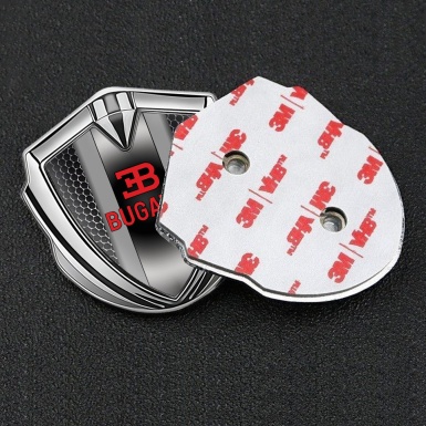 Bugatti Metal Domed Emblem Silver Steel Grate Polished Metal Console