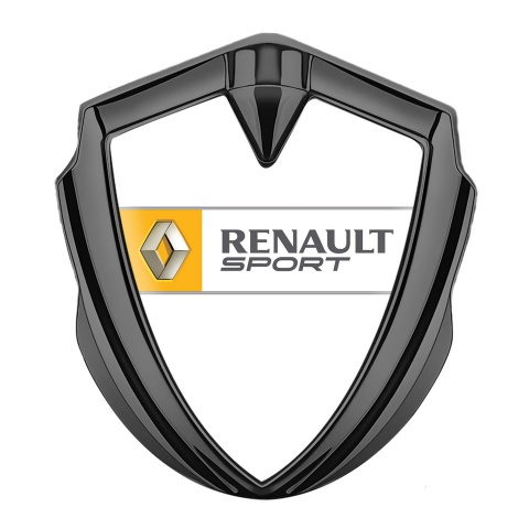 Renault Bodyside Domed Emblem Graphite White Print Orange Sport Edition