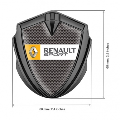 Renault Emblem Silicon Badge Graphite Grey Carbon Orange Sport Design